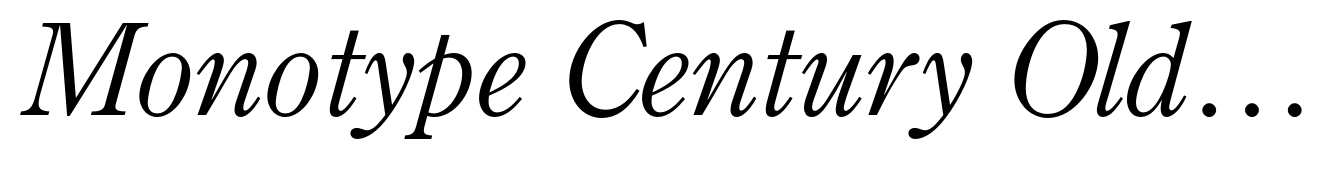 Monotype Century Old Style Italic